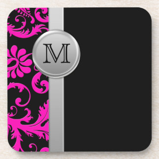 Posavasos Conjunto de escayola para damascos rosa, negro, pl