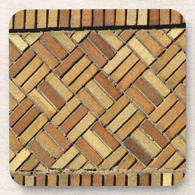 Posavasos Conjunto de escayola - Patrón de ladrillo (Frente)