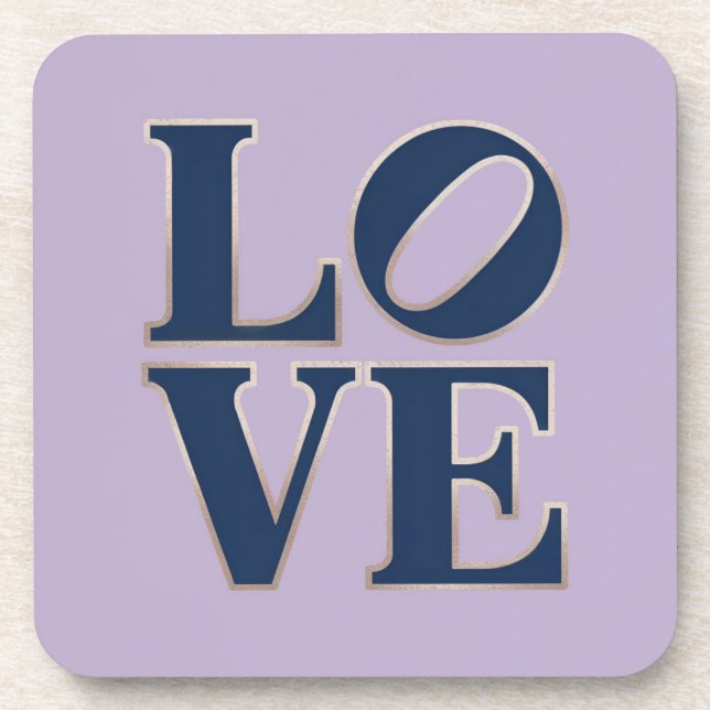 Posavasos Conjunto de escoria de amor azul (Frente)