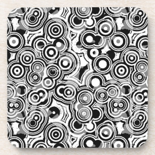 Posavasos conjunto de escoria de círculos abstractos