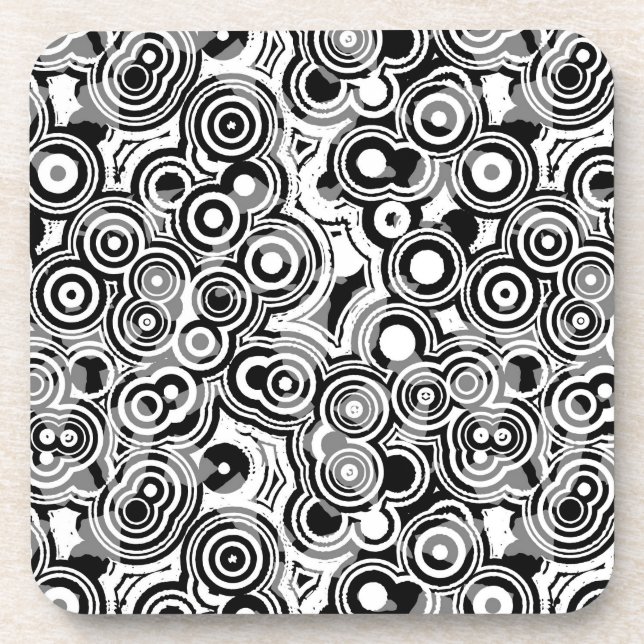 Posavasos conjunto de escoria de círculos abstractos (Frente)