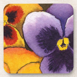 Posavasos Conjunto de escoria floral "Pansy #1"