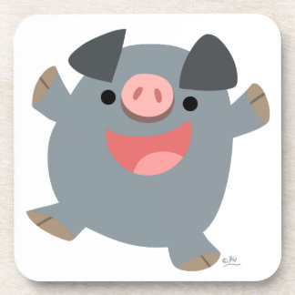 Posavasos Conjunto de gallos de cerdo de Personalizado Cuade