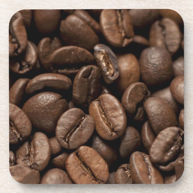 Posavasos conjunto de la escaparate de judías de café (Frente)