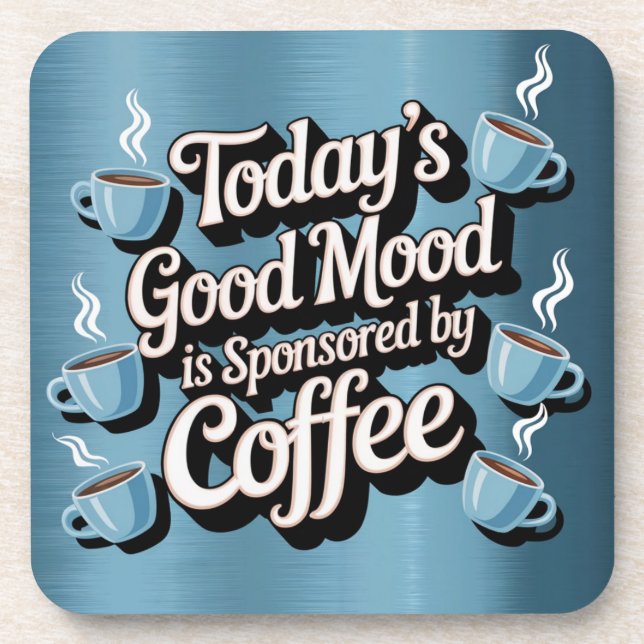 Posavasos Conjunto de la montaña rusa azul patrocinada por b (Frente)