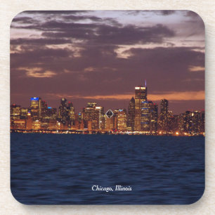 Posavasos Conjunto de líneas aéreas de Chicago de 6 ruedas d