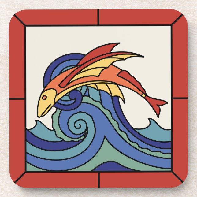 Posavasos Conjunto de mosaicos de la isla catalana de los añ (Frente)