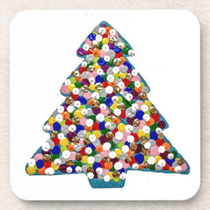 Posavasos Conjunto de Navidades azules de 6 ruedas