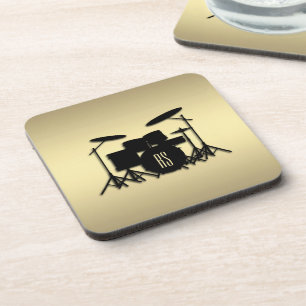 Posavasos Conjunto de tambores Monograma Oro