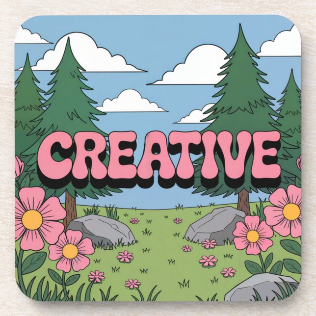 Posavasos Conjunto de trama de confirmación creativa de cuch (Frente)