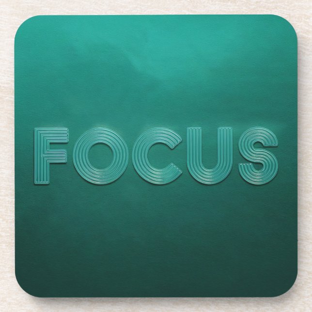 Posavasos Conjunto de trama de confirmación de enfoque verde (Frente)