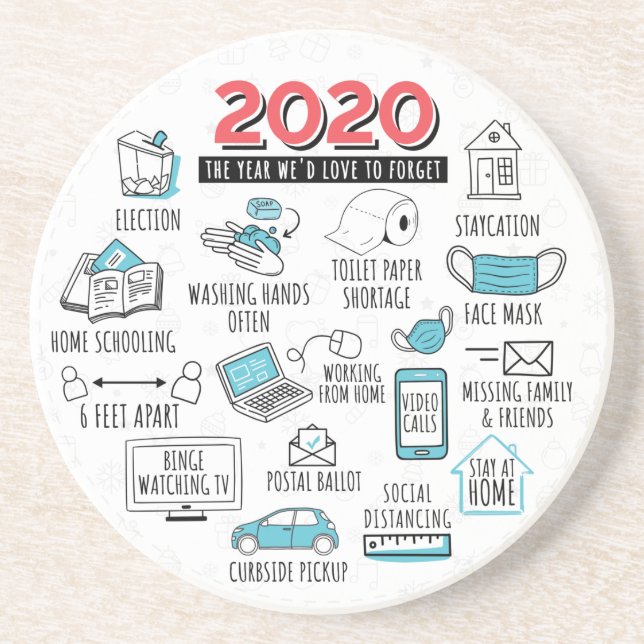 Posavasos Conmemoración de las actividades de cuarentena de  (Frente)