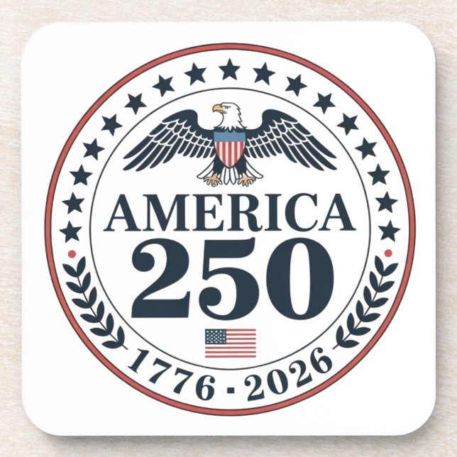 Posavasos Conmemorativo Oficial del 250 Aniversario de Améri (Frente)