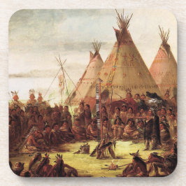 Posavasos Consejo de Guerra Tipis Sioux George Catlin Circa