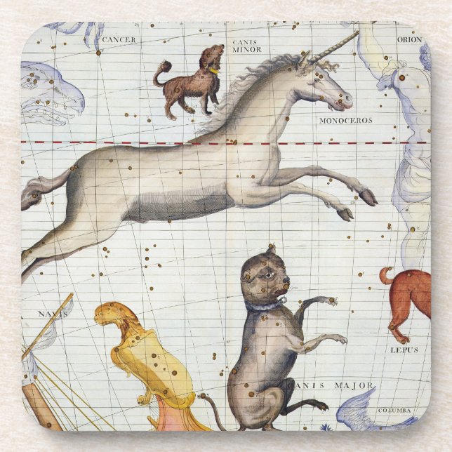 Posavasos Constelación de Monoceros con el comandante de (Frente)