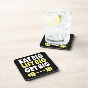 Posavasos Construcción de cuerpos - Comer grande, levantar g