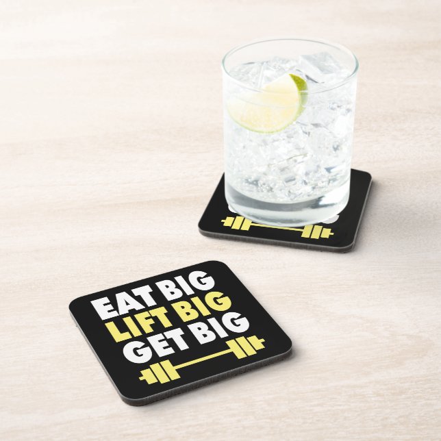 Posavasos Construcción de cuerpos - Comer grande, levantar g (Lado Derecho)