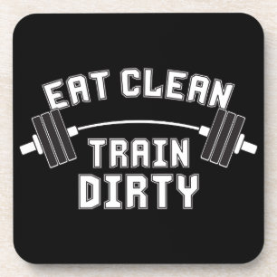 Posavasos Construcción de cuerpos - Comer sucio tren limpio