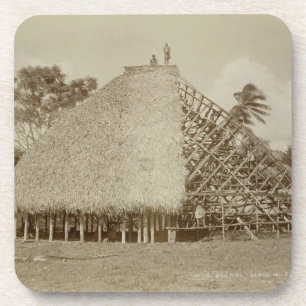 Posavasos Construcción de viviendas en Samoa, c.1875 (foto