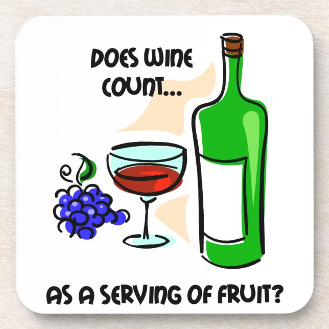 Posavasos consumo de vino divertido (Frente)