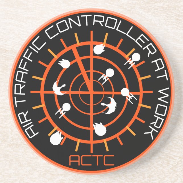 Posavasos Controlador de tráfico aéreo (Frente)