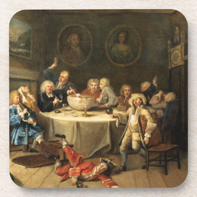 Posavasos Conversación de medianoche moderna (Frente)