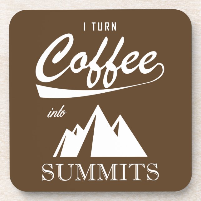 Posavasos Convierto el café en cumbres (Frente)