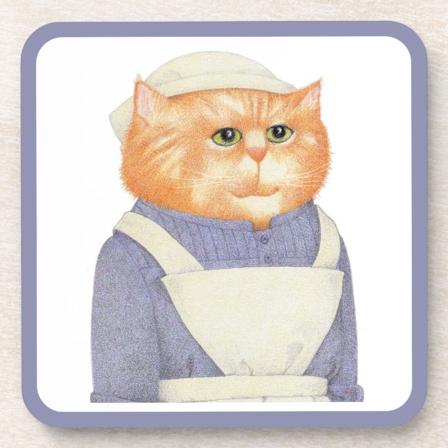 Posavasos CoOK CAT Coasters de plástico duro (Frente)