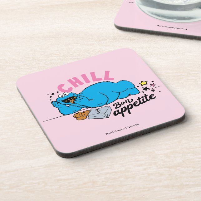 Posavasos Cookie Monster | Chill Bon Appetite (Lado Izquierdo)