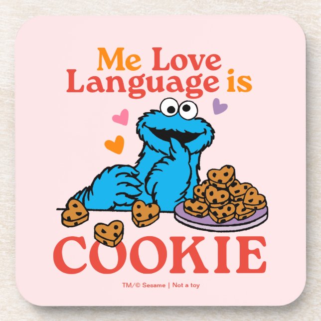 Posavasos Cookie Monster | Cita el día de San Valentín (Frente)