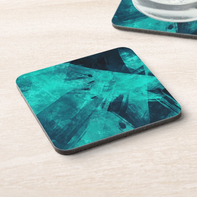 Posavasos Cool Jagged Blue Abstract (Lado Izquierdo)