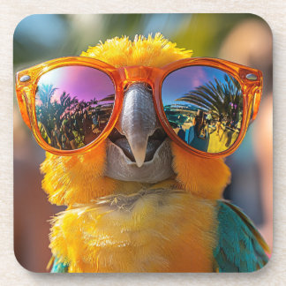 Posavasos Cooler Papagei am Strand