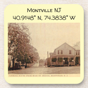 Posavasos Coordenadas del mapa de Montville NJ con estilo de