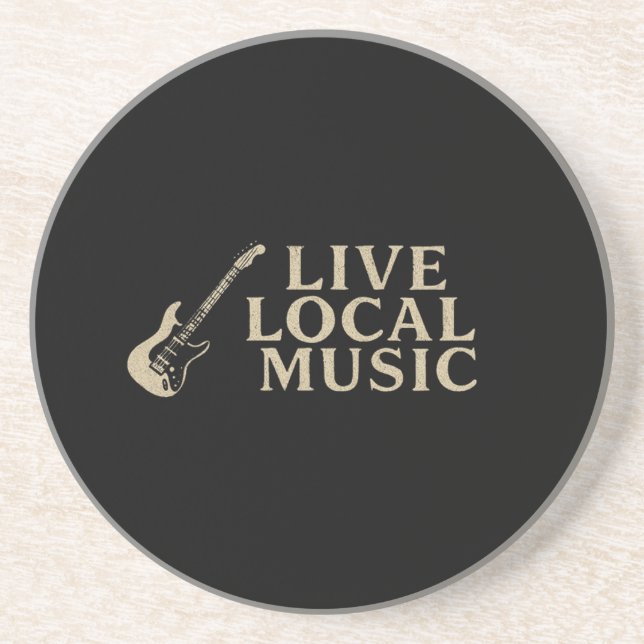 Posavasos Coozi de música local en vivo (Frente)