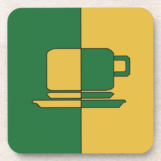 Posavasos Copa Ashton Dark Green y Gold (Frente)