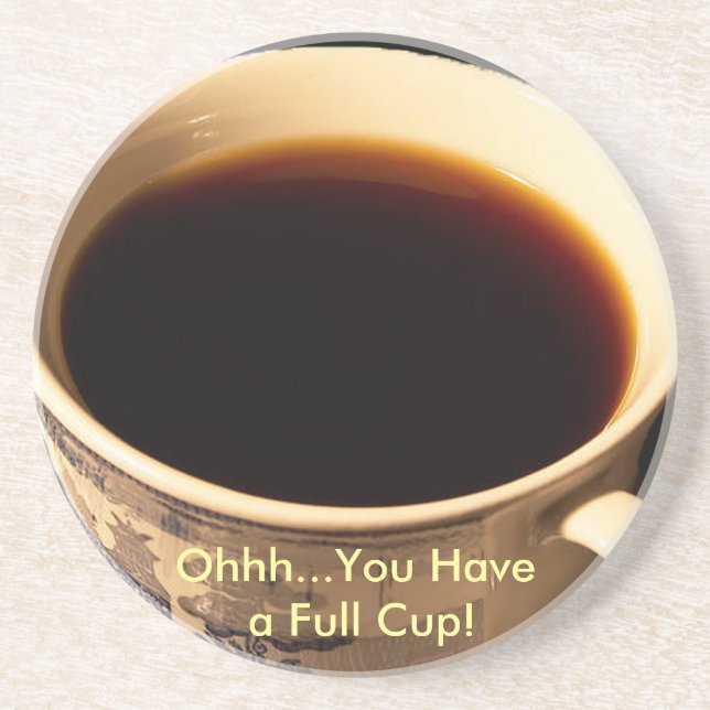 Posavasos Copa completa de café (Frente)