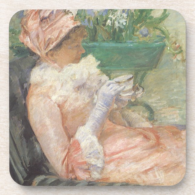 Posavasos Copa de Té de Mary Cassatt, el impresionismo vinta (Frente)