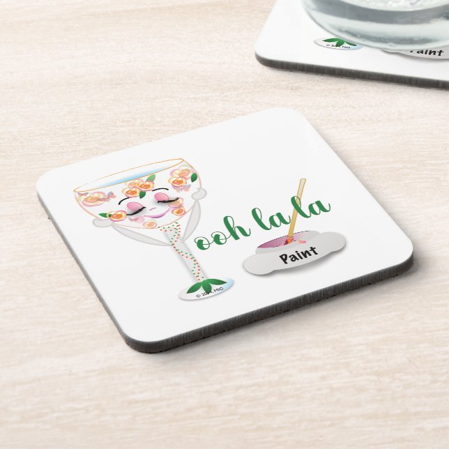 Posavasos Copa de vino con personalidad (Lado Izquierdo)
