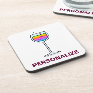 Posavasos COPA DE VINO Posibilidad de personalizar POSA COCO