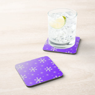 Posavasos Copas de copo de nieve púrpura