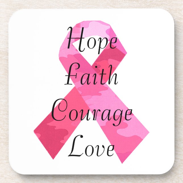 Posavasos Copas de Fe de Cinta de Camuflaje Rosa (Frente)