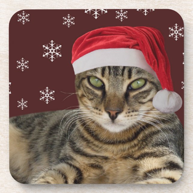 Posavasos Copas de gato de Santa (Frente)