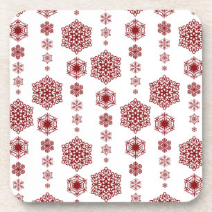 Posavasos Copas de nieve rojas