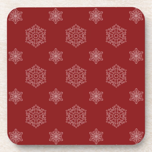 Posavasos Copas rojas de nieve (Frente)