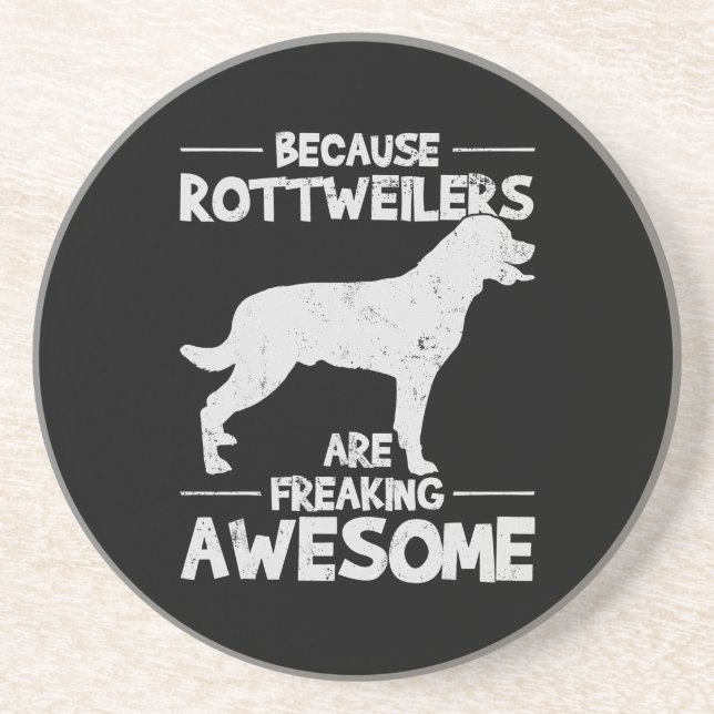 Posavasos Copia de camiseta de Rottweiler (Frente)