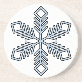 Posavasos Copo de Nieve Brillante - Ramas Azul Bebé