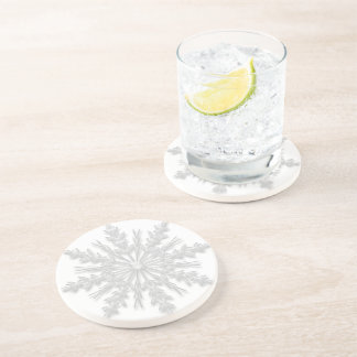Posavasos Copo de nieve de invierno blanco