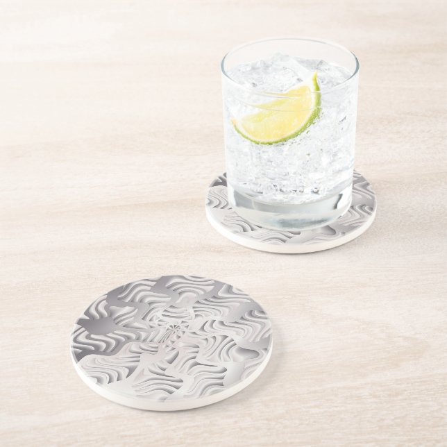 Posavasos copo de nieve de plata (Lado)