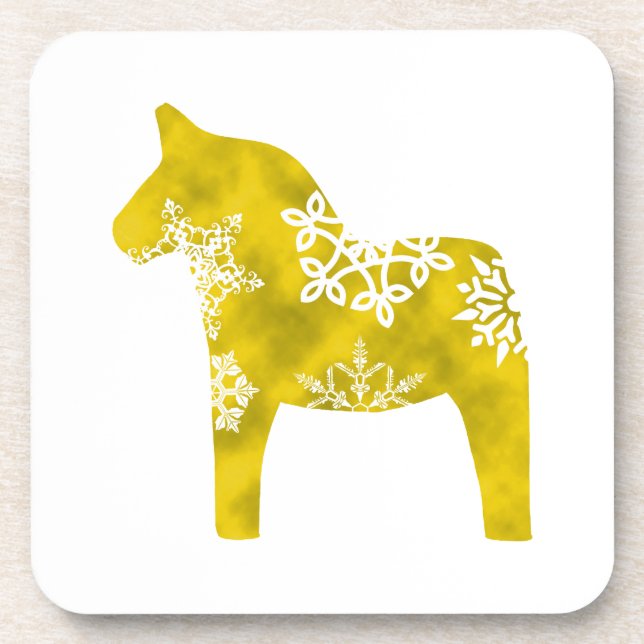Posavasos Copo de nieve del caballo de Dala (Frente)