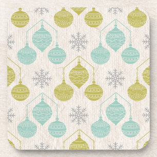 Posavasos Copo de nieve y ornamento retros - sistema de